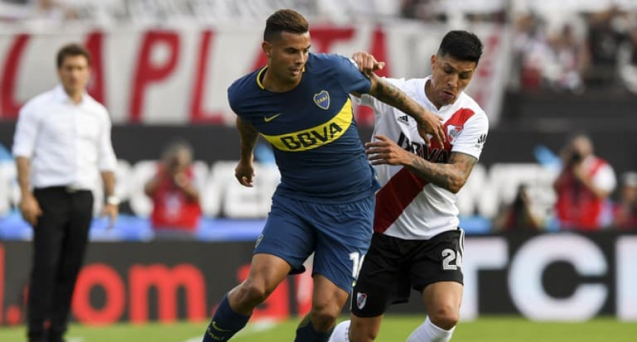 Edwin Cardona en River Plate vs. Boca Juniors