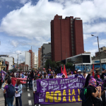Marcha de mujeres en Bogotá