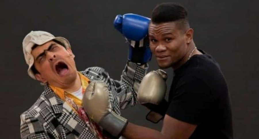 Suso y el boxeador colombiano Eleider Álvarez.
