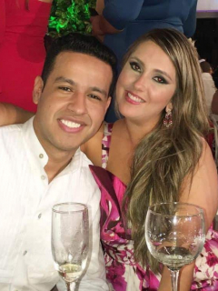 Martín Elías, cantante (Q.E.P.D.), con su esposa Dayana Jaimes.
