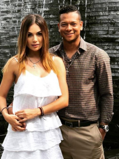 Sara Uribe, presentadora, y Fredy Guarín, futbolista.