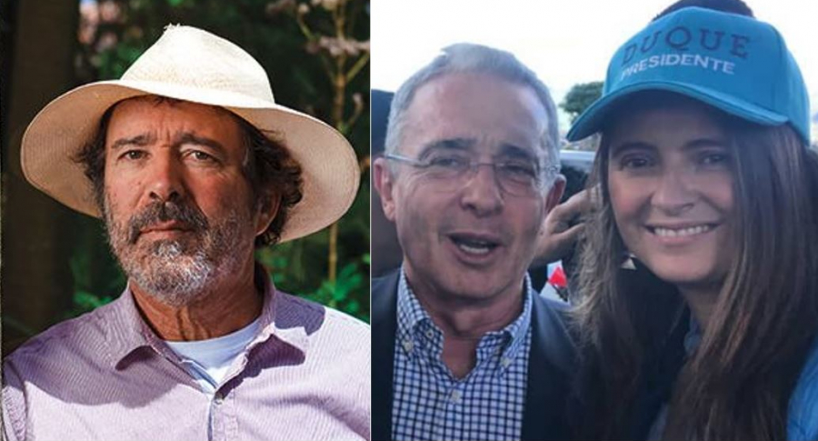 Simón Vélez, Álvaro Uribe y Paloma Valencia