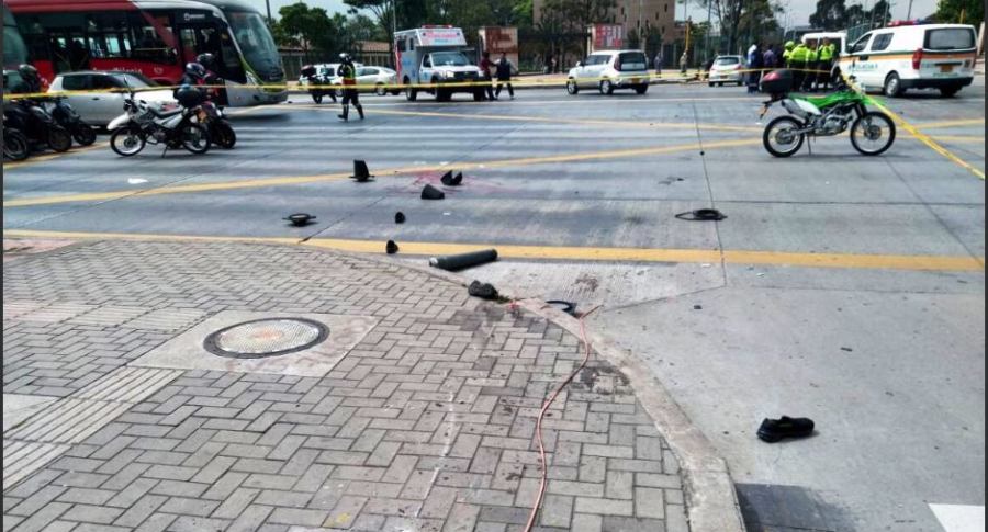 Accidente en la calle 26 de Bogotá