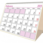 Calendario de febrero de 2019