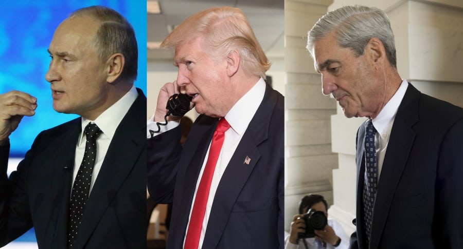 Vladimir Putin, Donald Trump y Robert Mueller