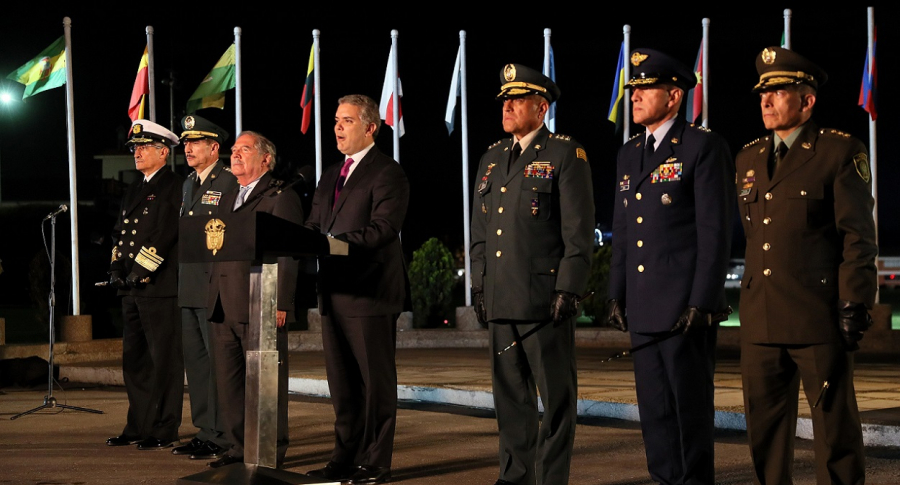 Iván Duque y Guillermo Botero presentan la nueva cúpula militar