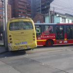 Accidente entre buses dual de Transmilenio y SITP Provional