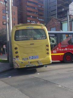 Accidente entre buses dual de Transmilenio y SITP Provional