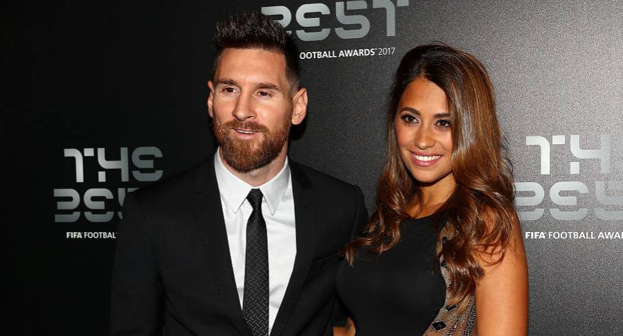 Lionel Messi, futbolista, con su esposa Antonella Roccuzzo.