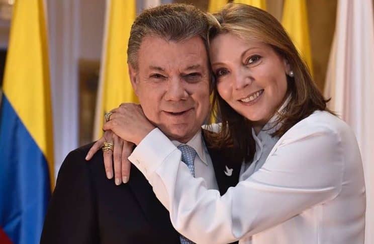 Juan Manuel Santos y María Clemencia Rodríguez