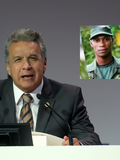 Lenín Moreno, presidente de Ecuador, y alias ' Guacho'.