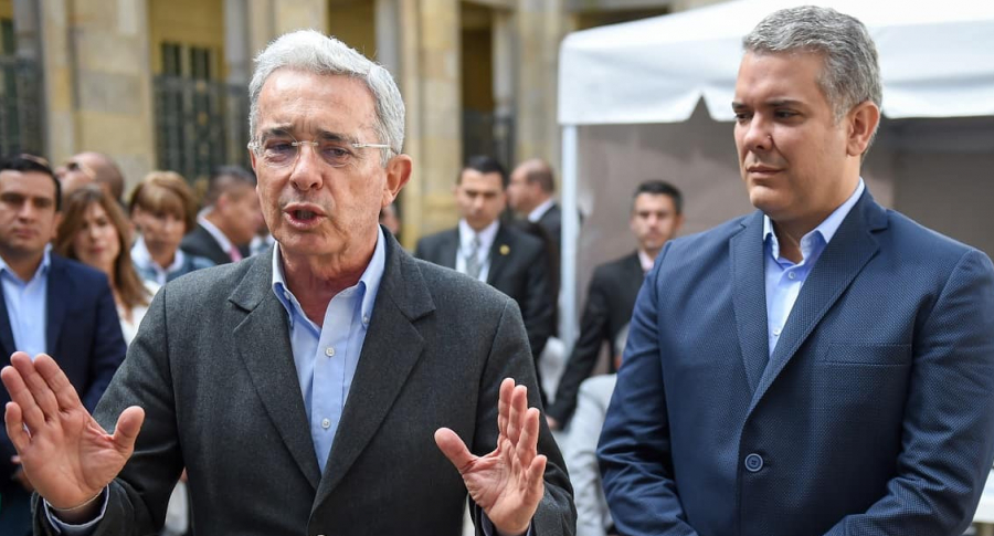 Álvaro Uribe, expresidente y senador, e Iván Duque, presidente.