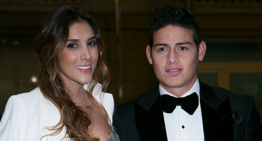 Daniela Ospina, modelo, y James Rodríguez, futbolista.