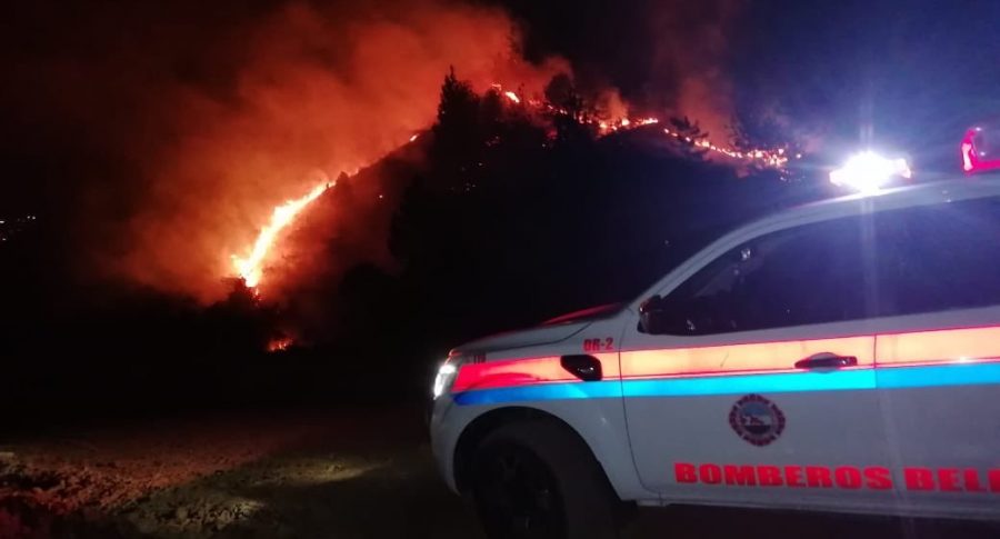 Incendio forestal en Bello, Antioquia