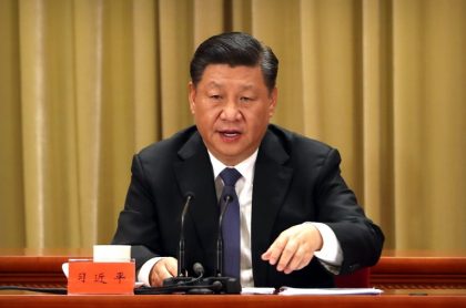 Xi Jinping, presidente de China, en medio de una rueda de prensa.
