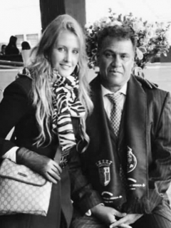 Radamel García King, exfutbolista, Radamel Falcao García Zárate, futbolista, y Lorelei Tarón, cantante.