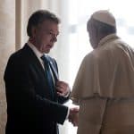 Juan Manuel Santos con el papa Francisco