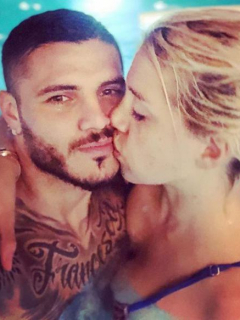Maxi López, Mauro Icardi y Wnda Nara