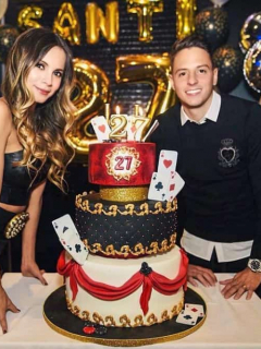 Karin Jiménez, modelo, y Santiago Arias, futbolista.