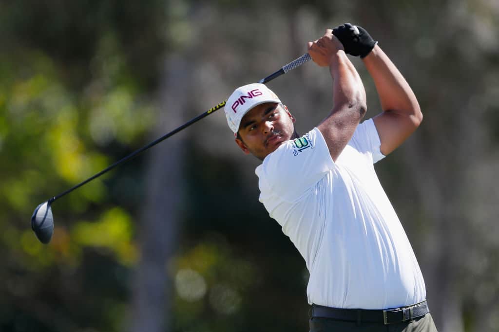 Sebastián Muñoz, durante el Sony Open en Hawái