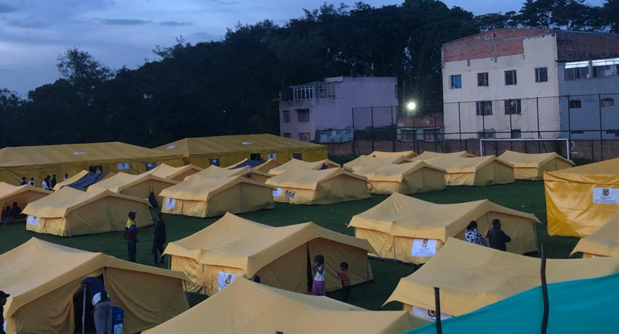 Campamento de inmigrantes venezolanos de Engativá