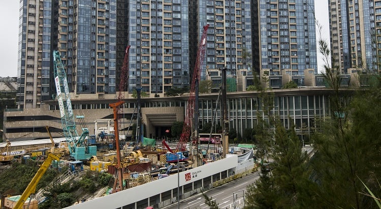 Área de construcción en China