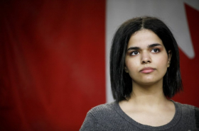 Rahaf Mohammed, refugiada en Canadá.
