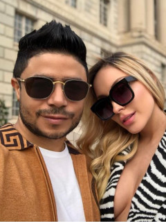 Daniel Calderón, cantante, y Anita Beleño, modelo.
