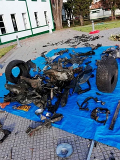 Carro usado en atentado a Escuela General Santander