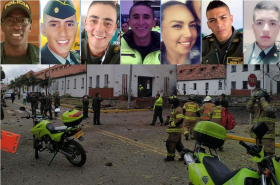 Cadetes muertos en atentado contra Escuela General Santander