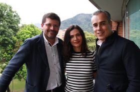 Julio César Herrera, Ana María Orozco y Jorge Enrique Abello, actores.