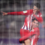 Santiago Arias, celebrando su gol con Atlético de Madrid