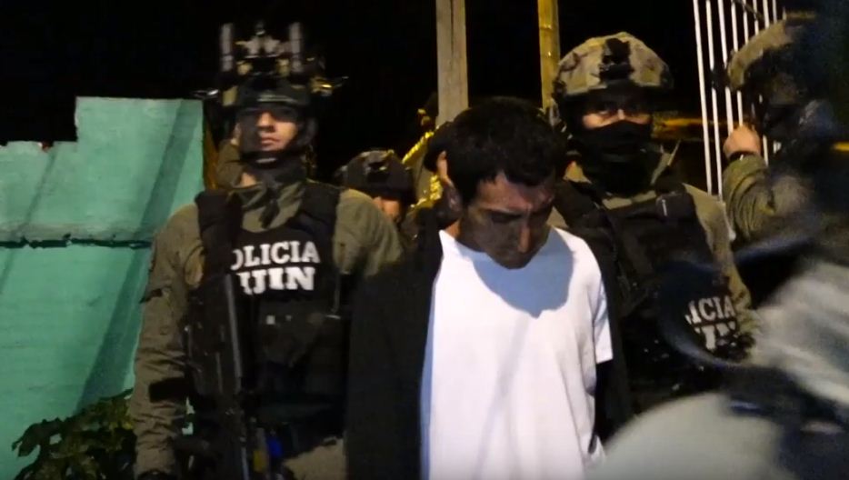 Captura de Ricardo Andrés Carvajal Salgar, r, involucrado en atentado en la Escuela General Santander.