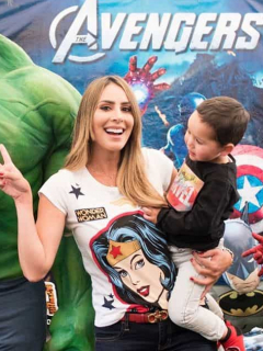 Carolina Soto festejando los 2 años de su hijo Valentino