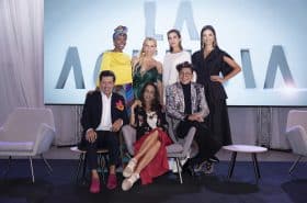 Belky Arizala, Catalina Maya, Andrea Serna, Carolina Castro, Juan Carlos Giraldo, Pilar Castaño y Franklin Ramos, de 'La Agencia'.