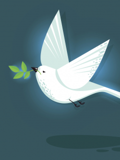 Pájaro trinador de paz