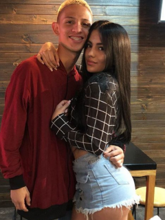 'La liendra' y su novia Luisa Castro