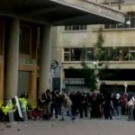 Encapuchados atacaron a policías en el centro de Bogotá