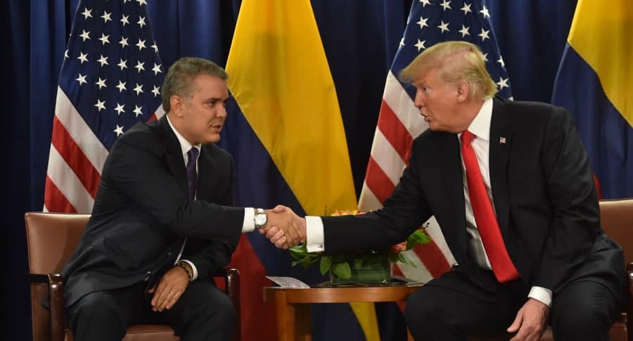 Iván Duque y Donald Trump, presidentes de Colombia y Estados Unidos, respectivamente.