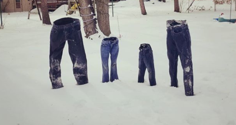 Pantalones congelados