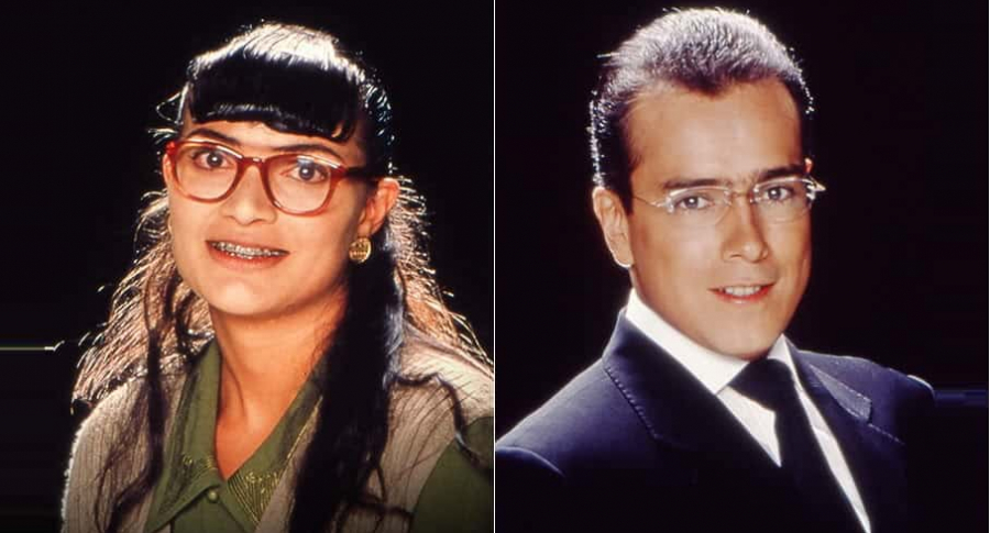 Ana María Orozco ('Betty, la fea) y Jorge Enrique Abello (don Armando Mendoza), actores.