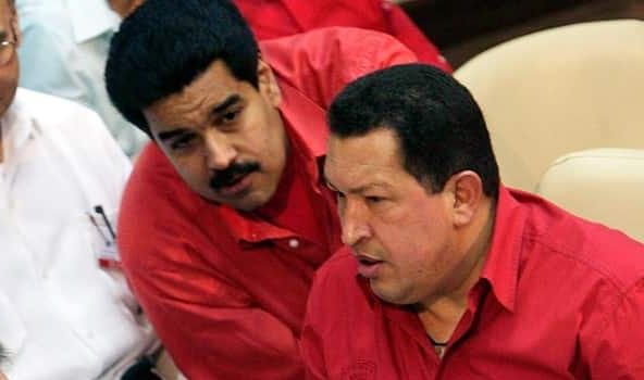 Hugo Chávez y Maduro