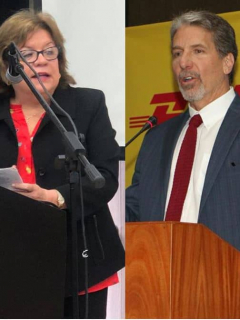 Gloria María Borrero y Kevin Whitaker