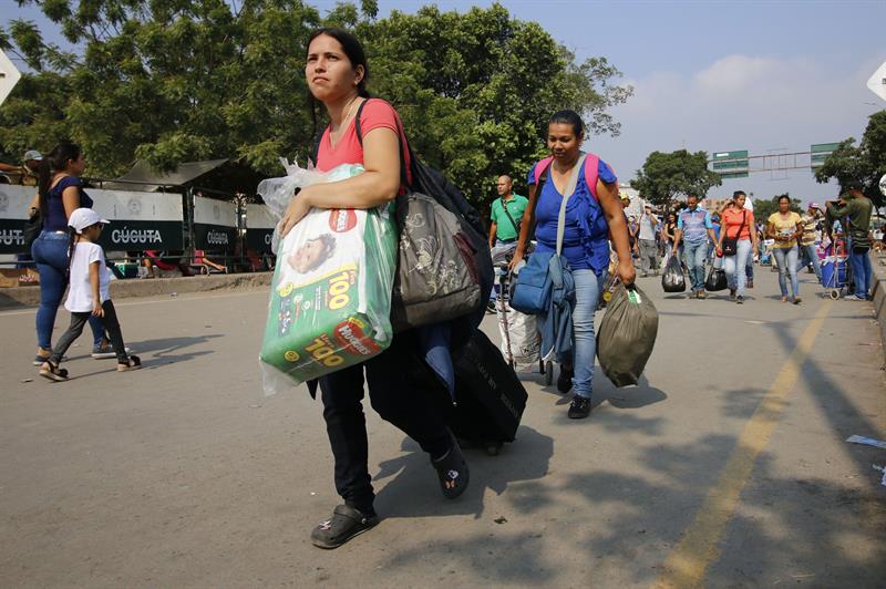 Venezolanos en la frontera