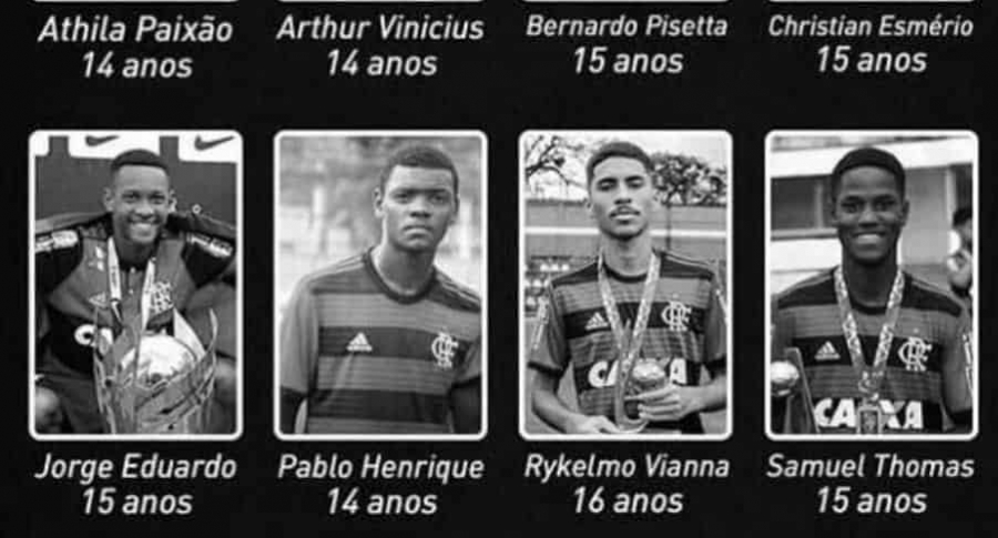 Niños fallecidos por el incendio en la sede de Flamengo