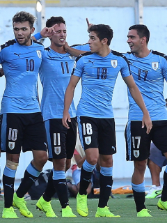 Festejo de Uruguay en el Sudamericano Sub-20