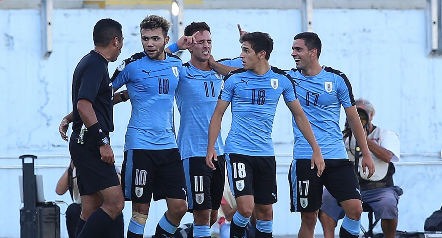 Festejo de Uruguay en el Sudamericano Sub-20