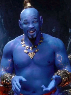 Will Smith como el genio de la lámpara en 'Aladdín'