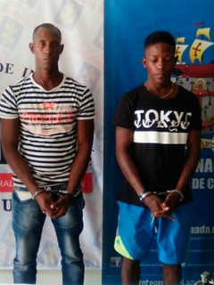 Johan Stiven Carreazo Asprilla, alias ‘Play Boy’, y Carlos Emilio Ibargüen Palacio, ‘Carlos’