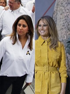 Iván Duque, presidente de Colombia, con su esposa María Juliana Ruiz, y Donald Trump, con su pareja Melania Trump.